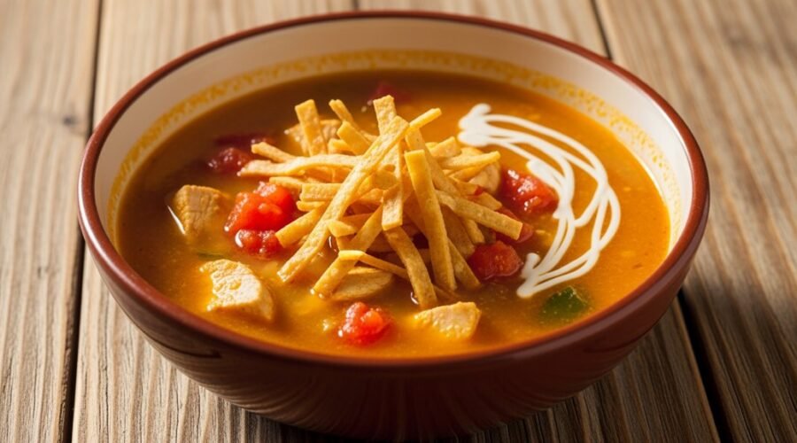 comforting tortilla soup cozy nights