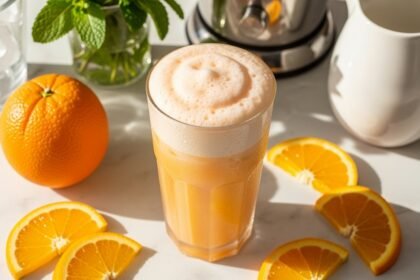 creamy refreshing orange summer drink