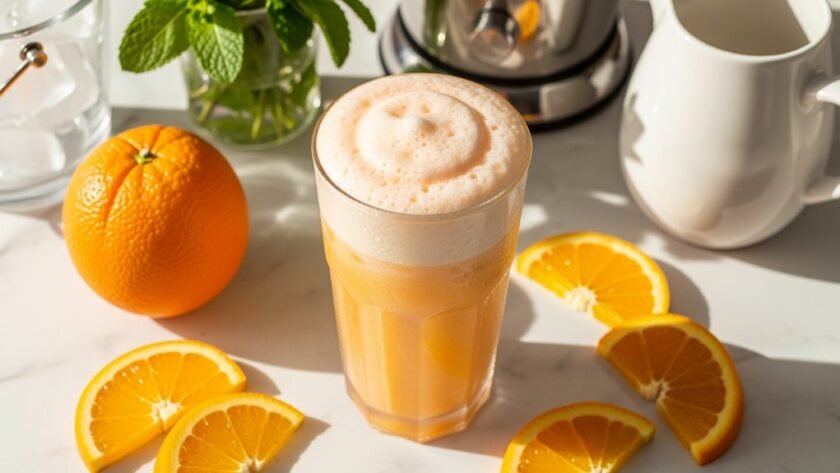 creamy refreshing orange summer drink