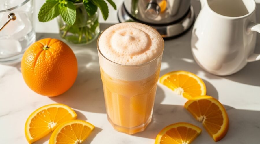 creamy refreshing orange summer drink