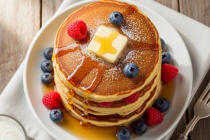 fluffy heart melting pancake delight