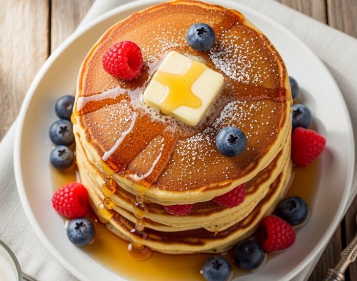 fluffy heart melting pancake delight